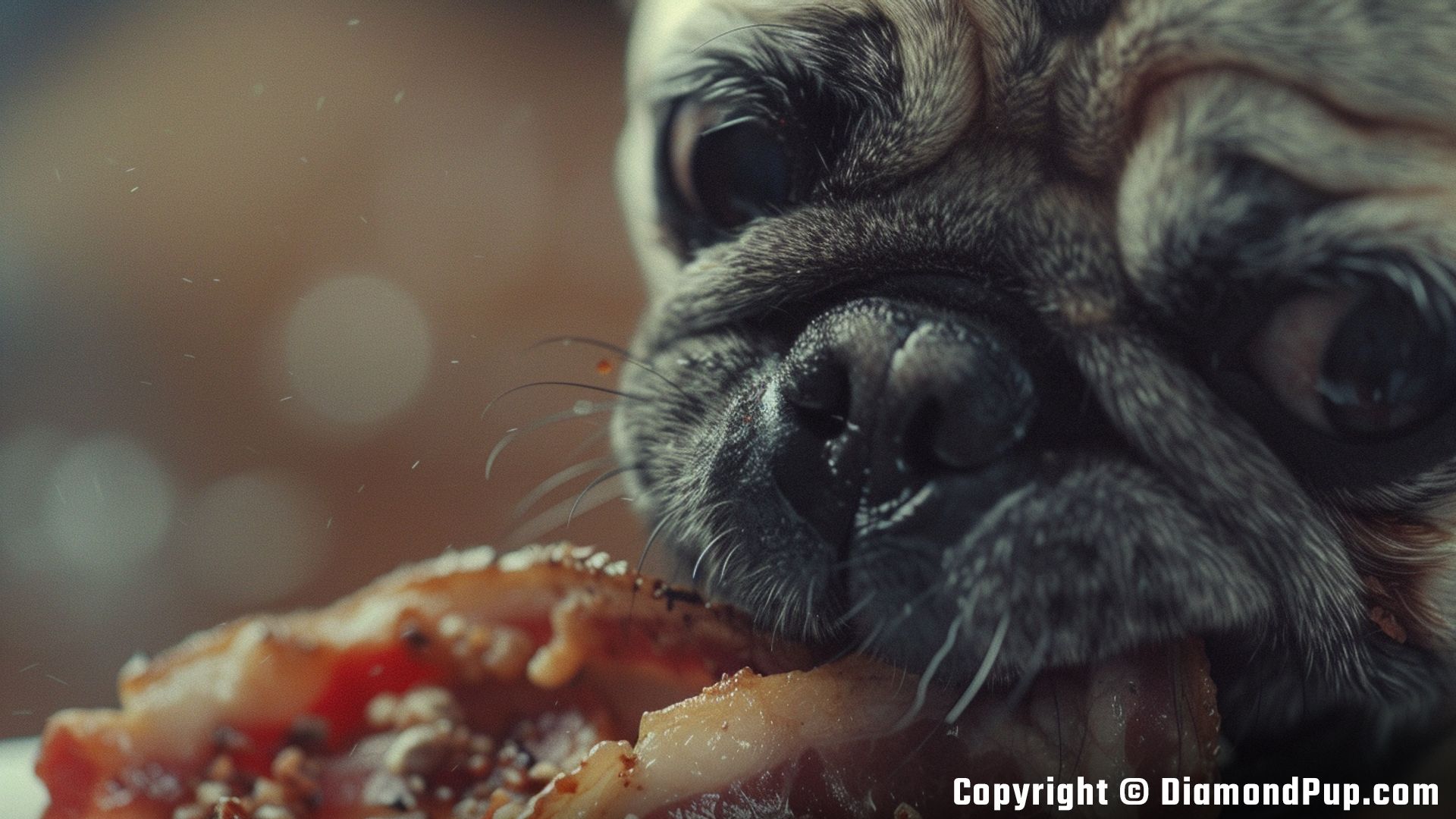Photo of Pug Eating Bacon